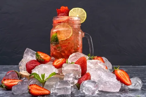 Fruit Water with strawberry